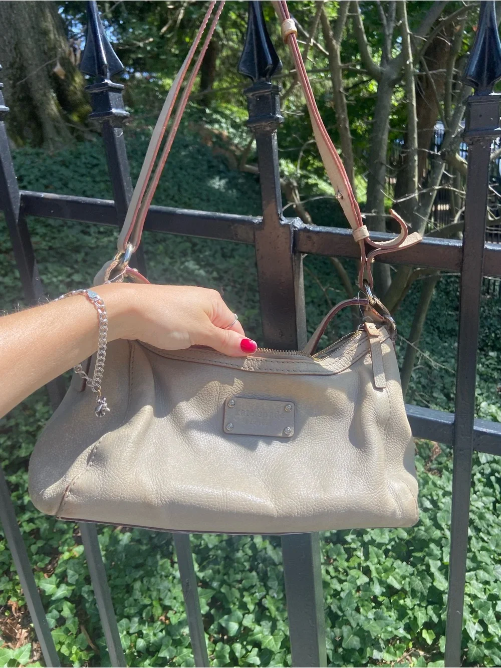 Vntg Kate Spade Cream shabby chic purse